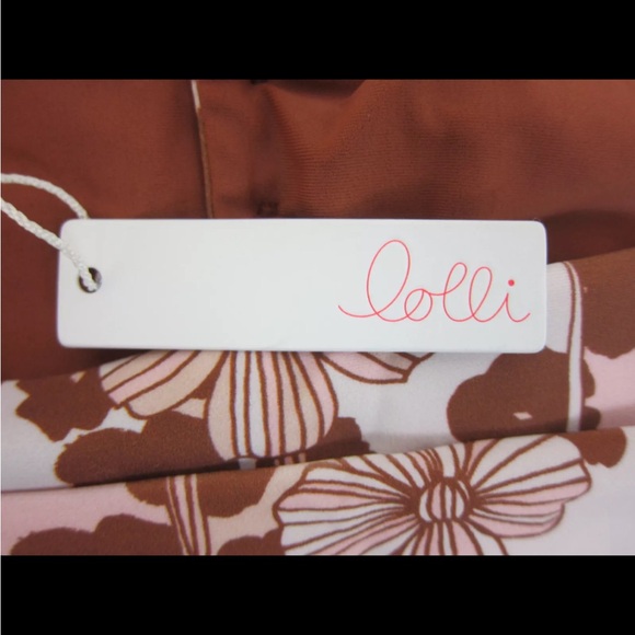 NWT LOLLI Button Down Halter Dream Lover Swim Top, Daisy Print, Small - Picture 6 of 12